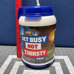 AM/PM 64oz‎ Get Busy Not Thirsty Travel Mug Lid Straw Insulated Whirley